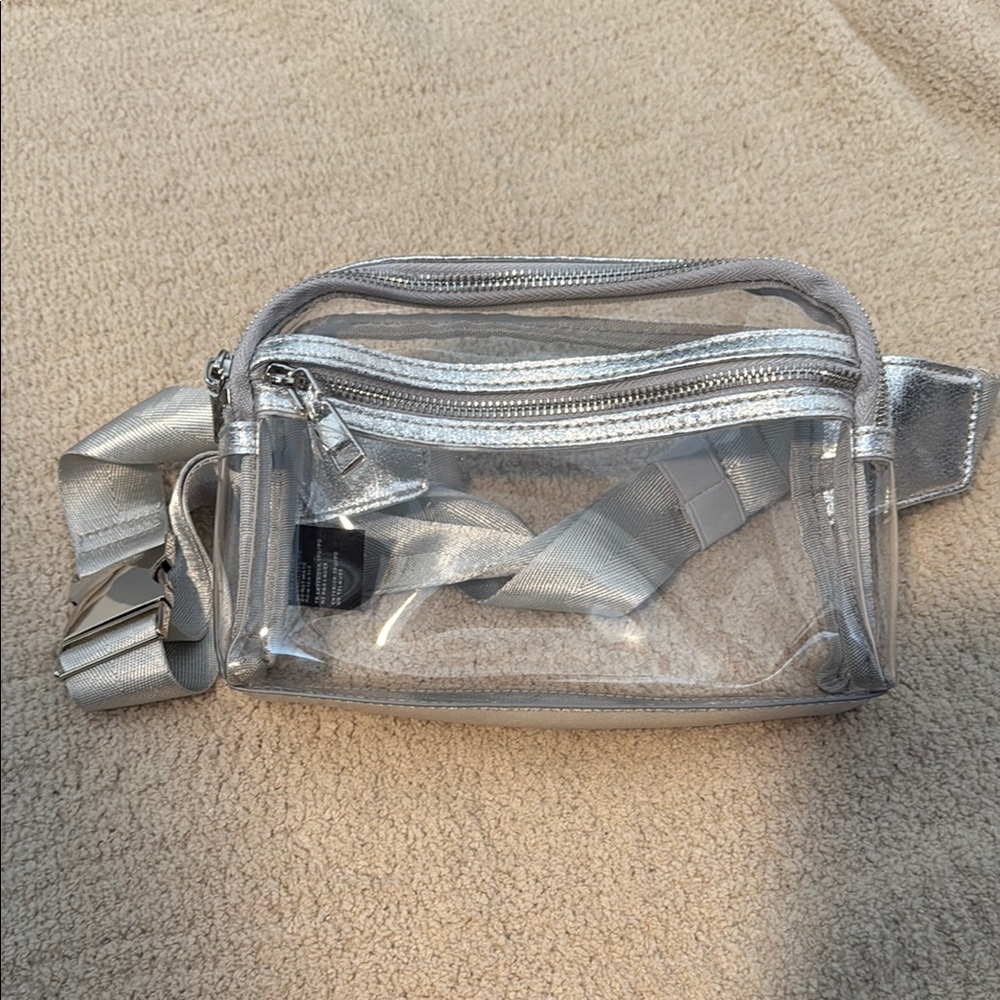 Stadium Clear Silver Belt Bag